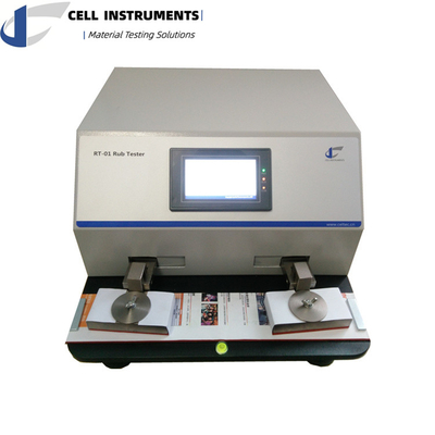 ASTM F2497 Printing Ink Rub Resistance Abrase Tester TAPPI T830 Rub Tester Ink Stability Testing About Smear And Bleed